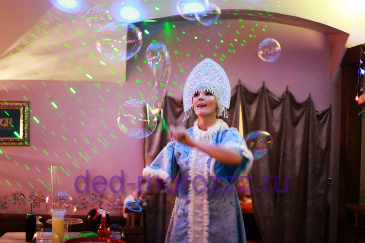 Новогоднее Шоу Мыльных пузырей с Дедом Морозом и Снегурочкой