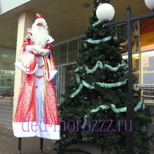 Дед Мороз и Снегурочка на ходулях