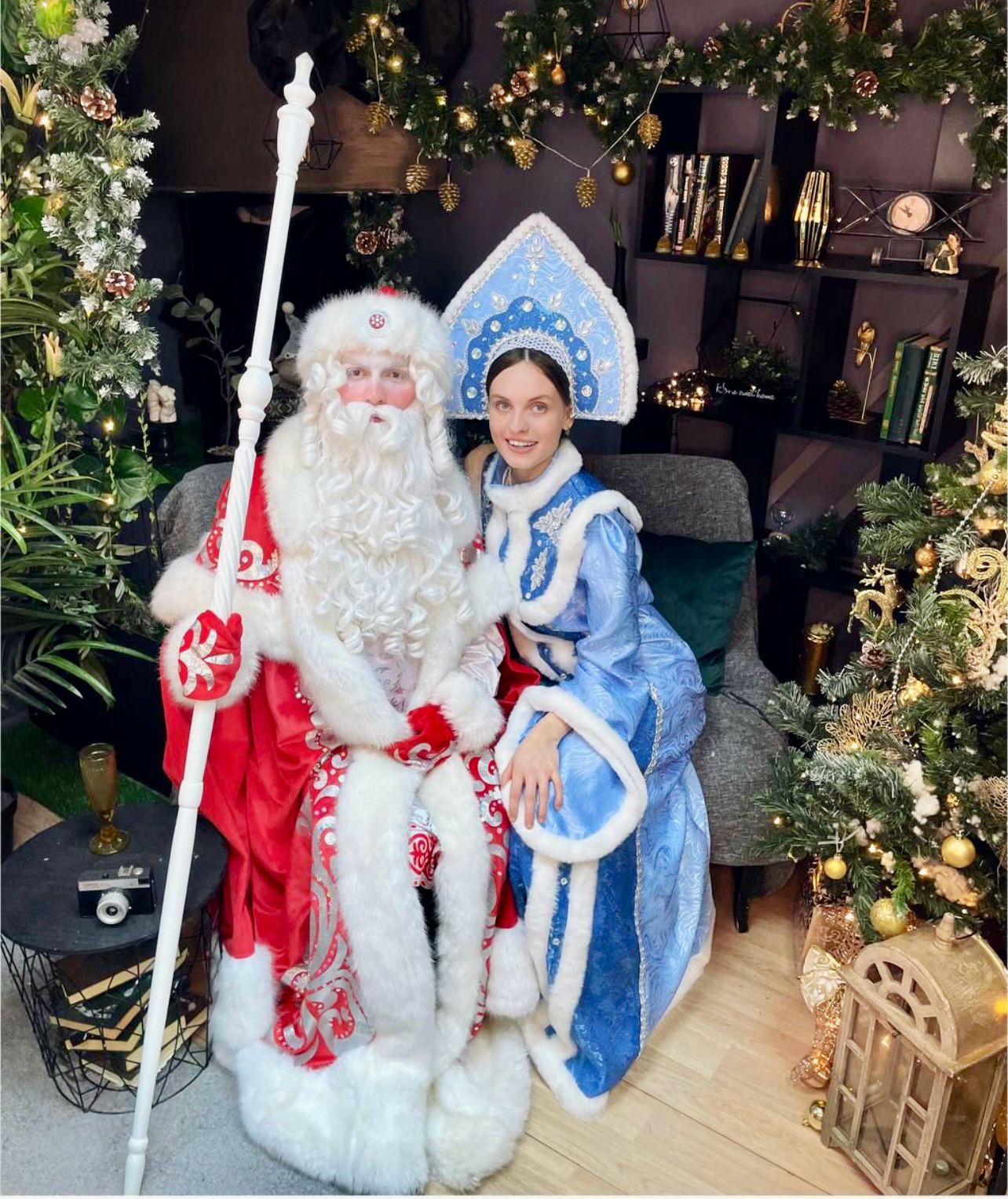 VIP Дед Мороз и Снегурочка: Анастасия и Игорь с трюками